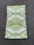 Green & White Handwoven Cuff Bracelet