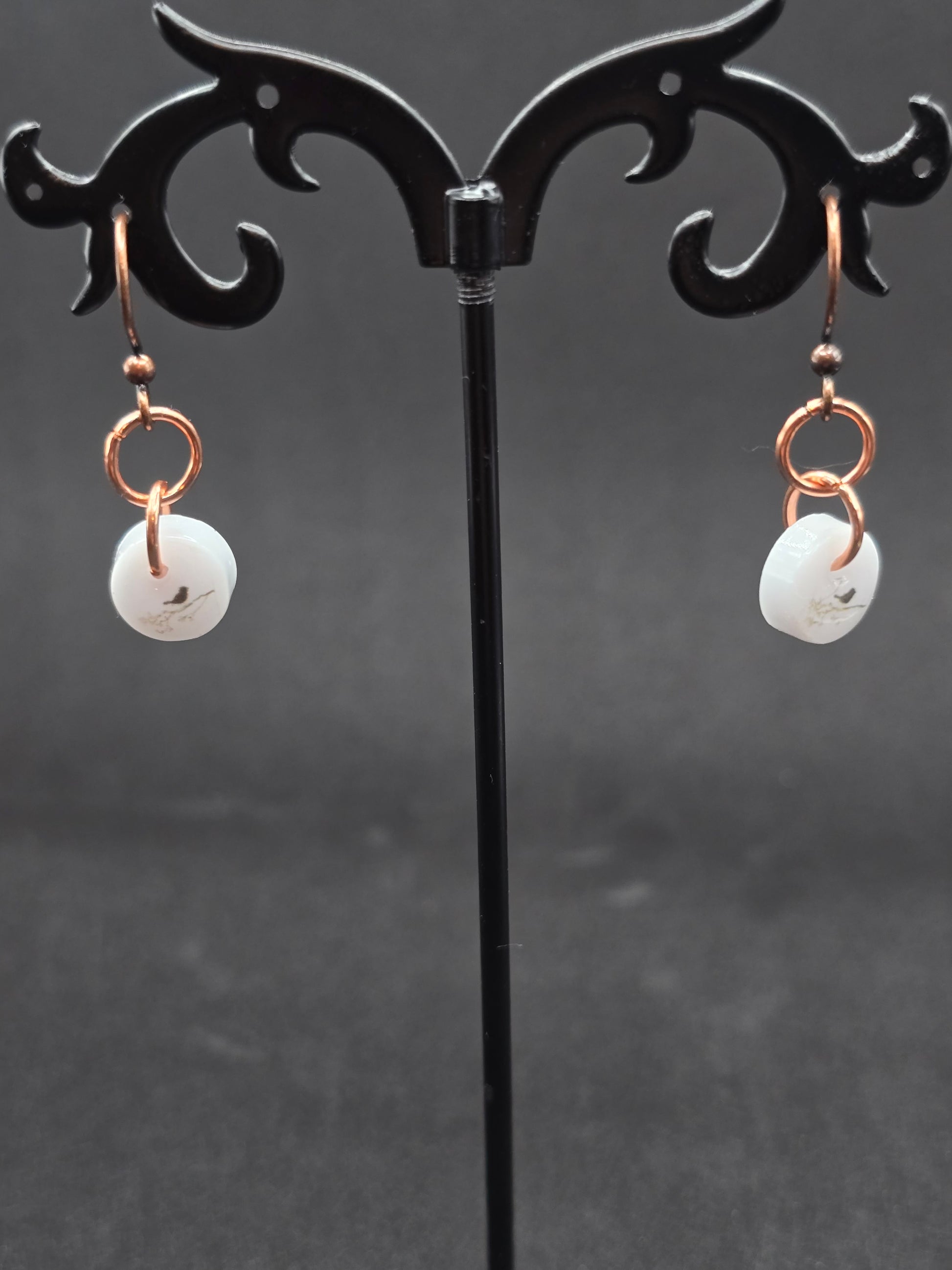 Tiny Resin Bird Earrings